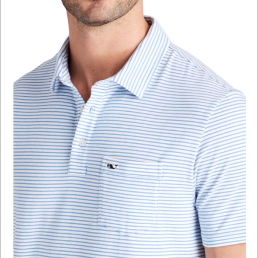 VINEYARD VINES Striped Jersey Polo